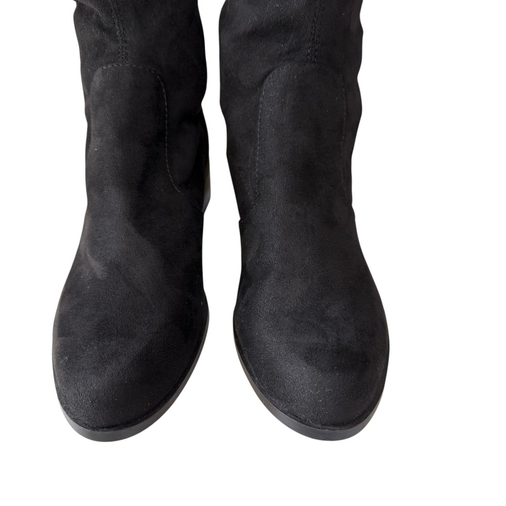 Andrea By Charles David Black Suede Over The Knee Boots 5M Fall Winter Chic - Picture 6 of 8
